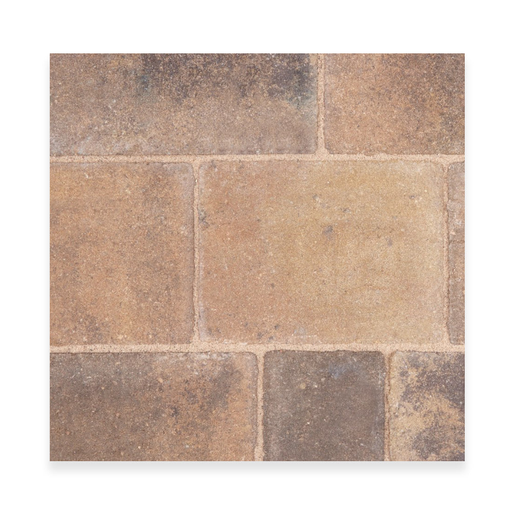 Bradstone Monksbridge Tegula 50mm Paver Block Paving 4 size - Woodland  9.6m2 Pack