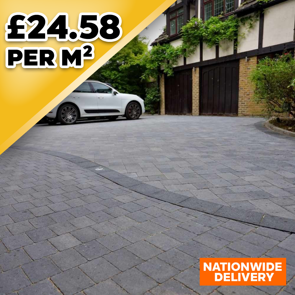 Bradstone Woburn Original Graphite 50mm Block Paving Paver