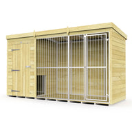 Dog Kennel And Run (Full Height With Bars)