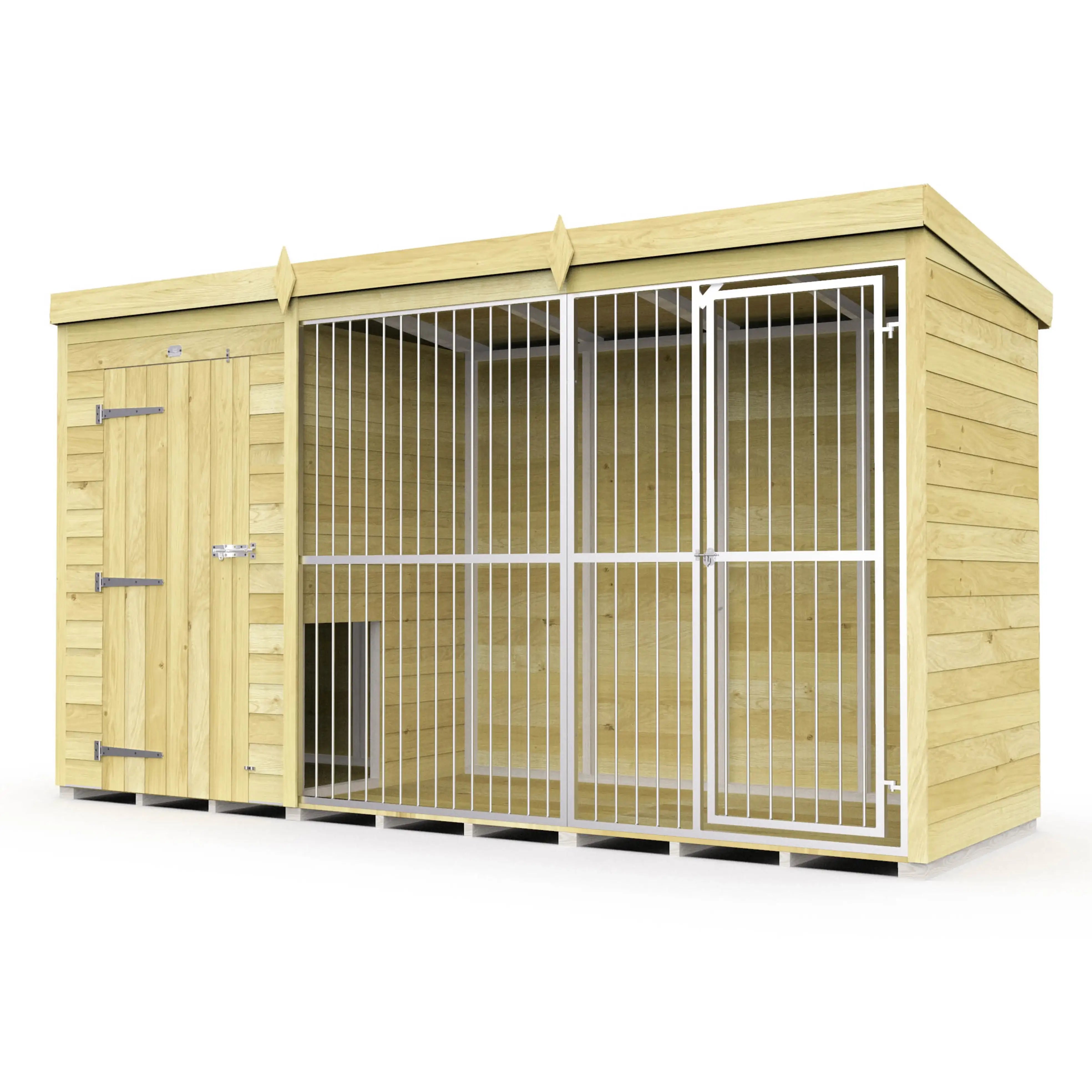 Dog Kennel And Run (Full Height With Bars)