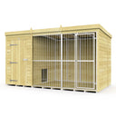 Dog Kennel And Run (Full Height With Bars)