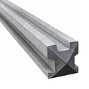 3 WAY CONCRETE POST 2700MM (9FT)