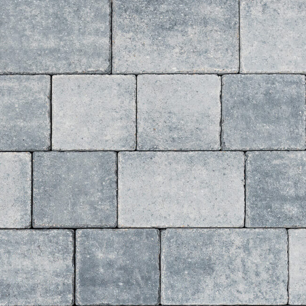Cobbled 50mm Silver Grey Trio 3 Sized Block Paver
