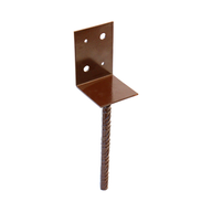 75mm 3" No.494 SleeperSecure Base Anchor Bracket to Concrete In BROWN