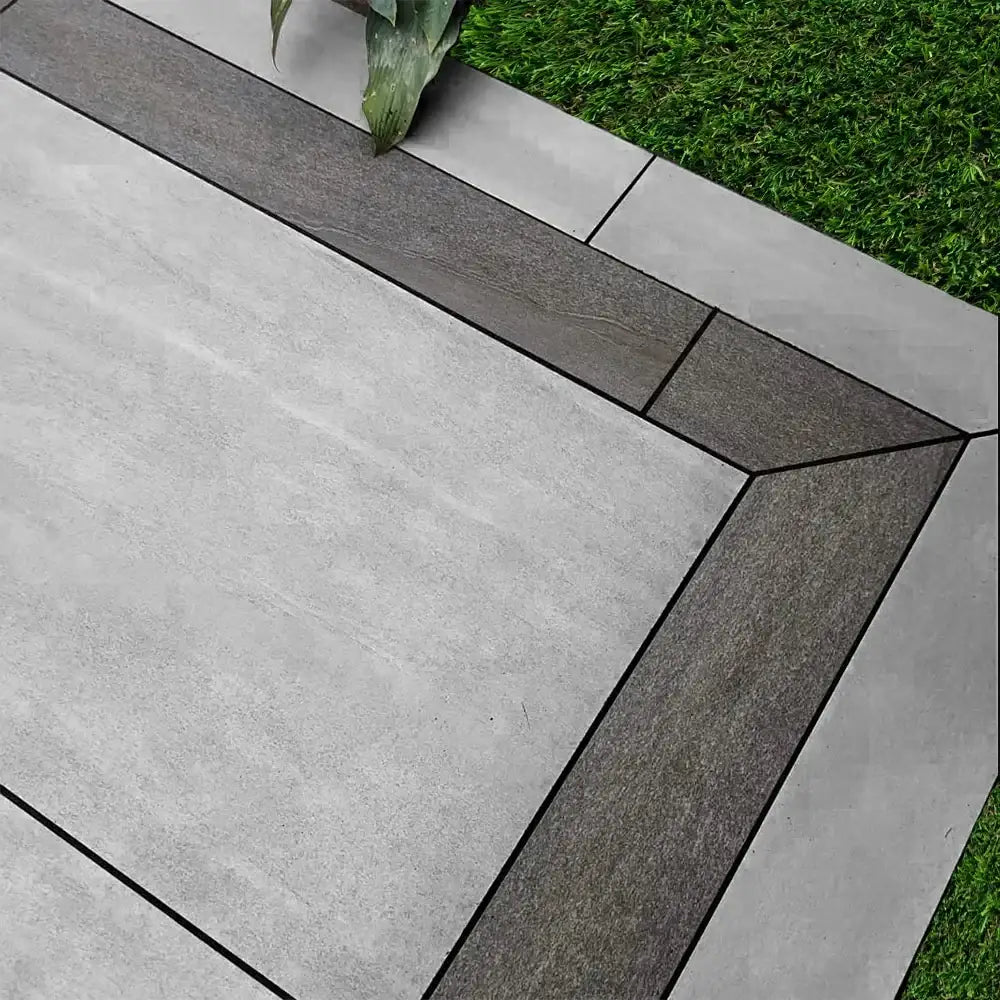 ANTHRACITE 20mm Outdoor Porcelain BORDER 900X200