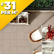 Barberino Brown Outdoor Porcelain Paving Tile | 400 x 400mm