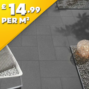 Barberino Nero Outdoor Porcelain Paving TIle | 800 x 400mm x 16mm