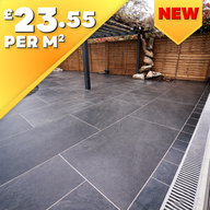 Basaltine Nero 20mm Outdoor Porcelain Paving Tile 900x600