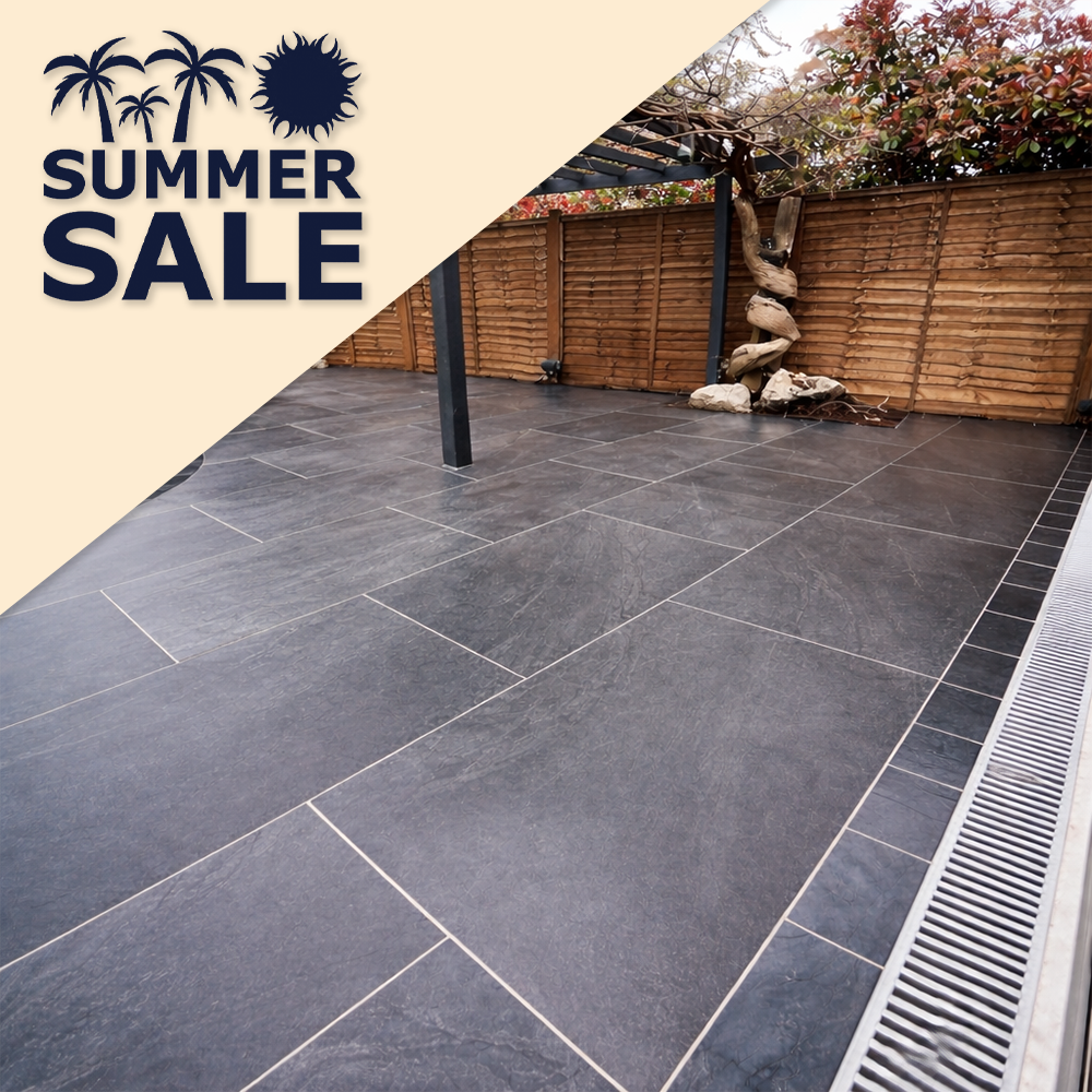 Basaltine Nero 20mm Outdoor Porcelain Paving Tile 900x600