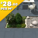 Bluestone Real Outdoor Porcelain Paving Kit 8.1M2