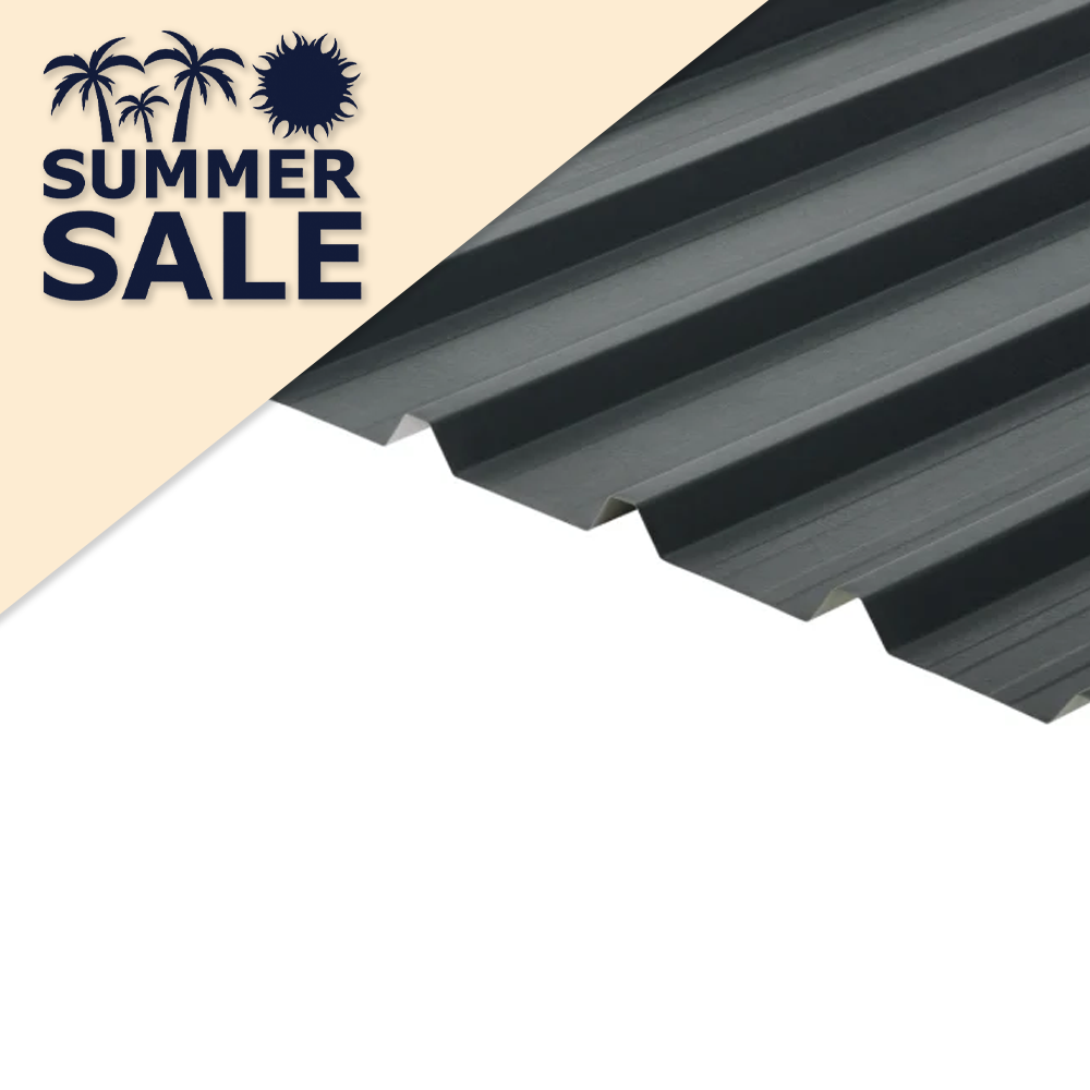 Box Profile Metal Roof Sheet Cladding Anthractite 3000x1120mm