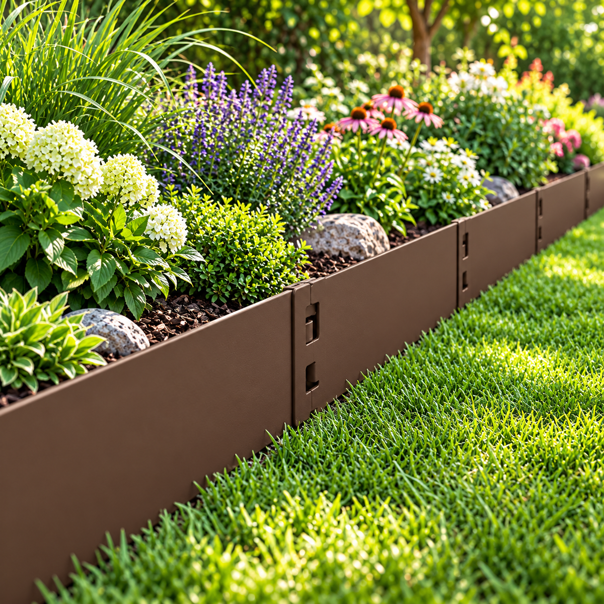 Flexible Border Edging Strip 160mm x1060mm BROWN (5 pack)