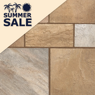 Buff Moss Indian Natural Sandstone Paving Pack 22mm Calibrated 10.2m2 Patio Kit