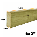 C16 47X150 Treated Sawn Timber (6" x 2") 4.8m Length