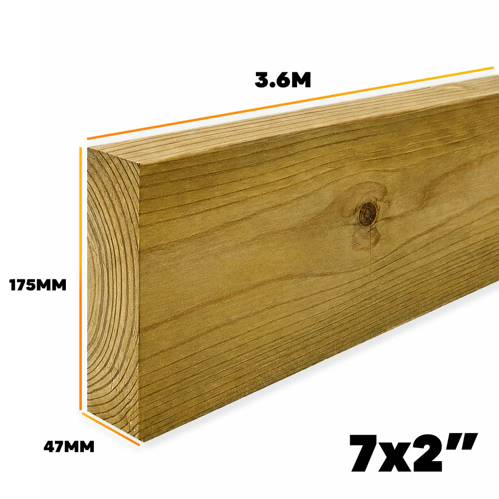 C24 47x175 Treated Sawn Timber (7" x 2")