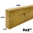 C24 47X225 Treated Tanalised Sawn Timber (9x 2) 4.8m Length