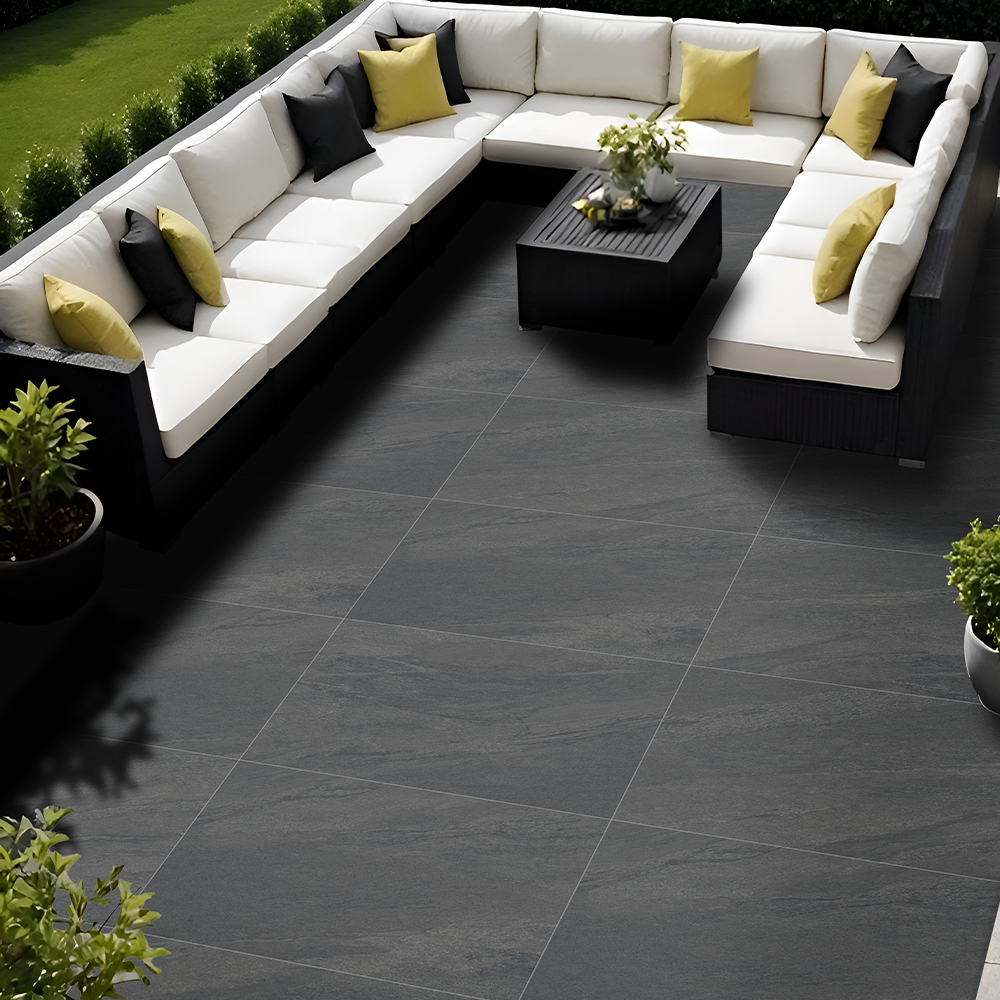 Cathedral Anthracite 20mm Outdoor Porcelain Paving TIle | 900 x 600mm