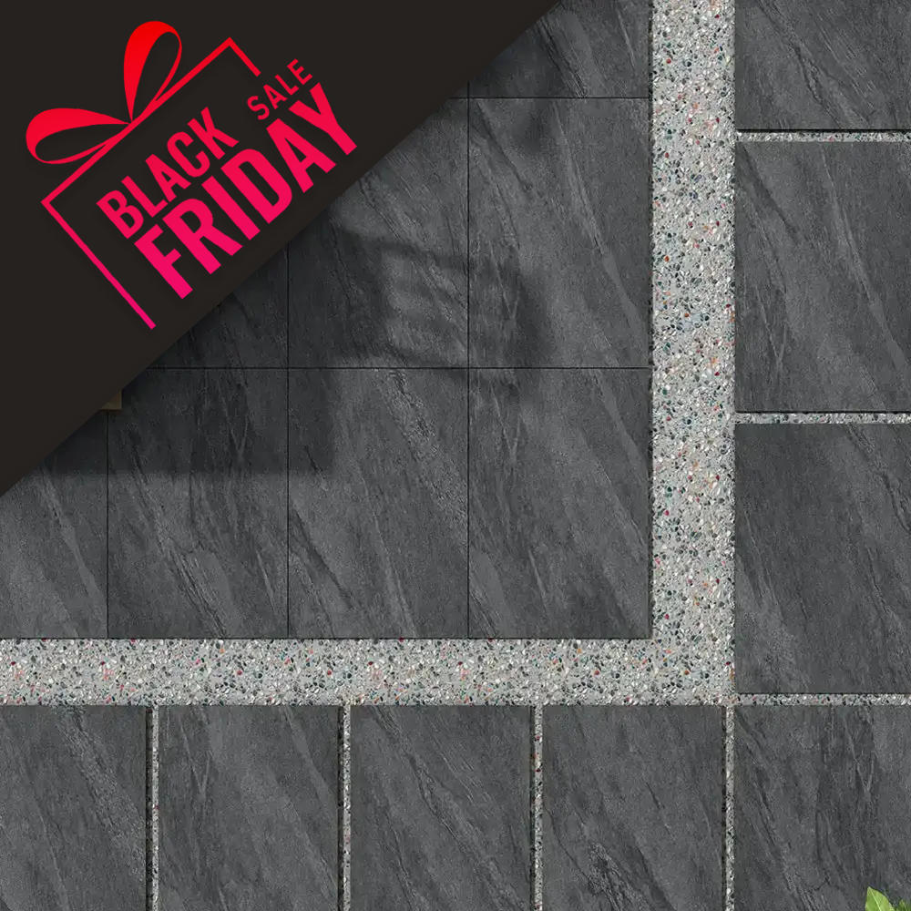 Cathedral Anthracite 20mm Outdoor Porcelain Paving TIle | 900 x 600mm