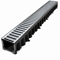 Easi Channel Aco Drain Hexdrain Plastic with Metal Top