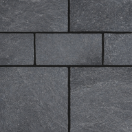 Black Slate Indian Natural Sandstone Paving Pack 22mm Calibrated 10.2m2 Patio Kit