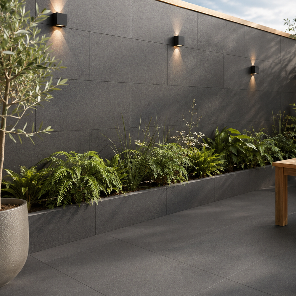 Copos Black Outdoor Porcelain Paving TIle | 800 x 400mm x 16mm