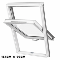 Dakea Good White Roof Window Centre Pivot 134cm x 98cm KAV U4A B910