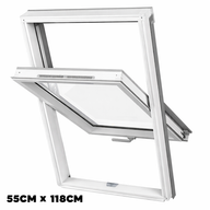 Dakea Good White Roof Window Centre Pivot 55cm x 118cm KAV C6A B910