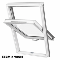 Dakea Good White Roof Window Centre Pivot 55xm x 98cm KAV C4A B910