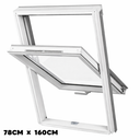 Dakea Good White Roof Window Centre Pivot 78cm x 160cm KAV M10A B910