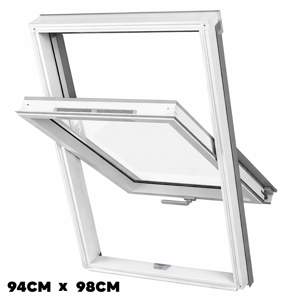 Dakea Good White Roof Window Centre Pivot 94cm x 98cm KAV P4A B910