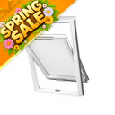 Dakea Good White Roof Window Centre Pivot 78xm x 98cm KAV M4A B910
