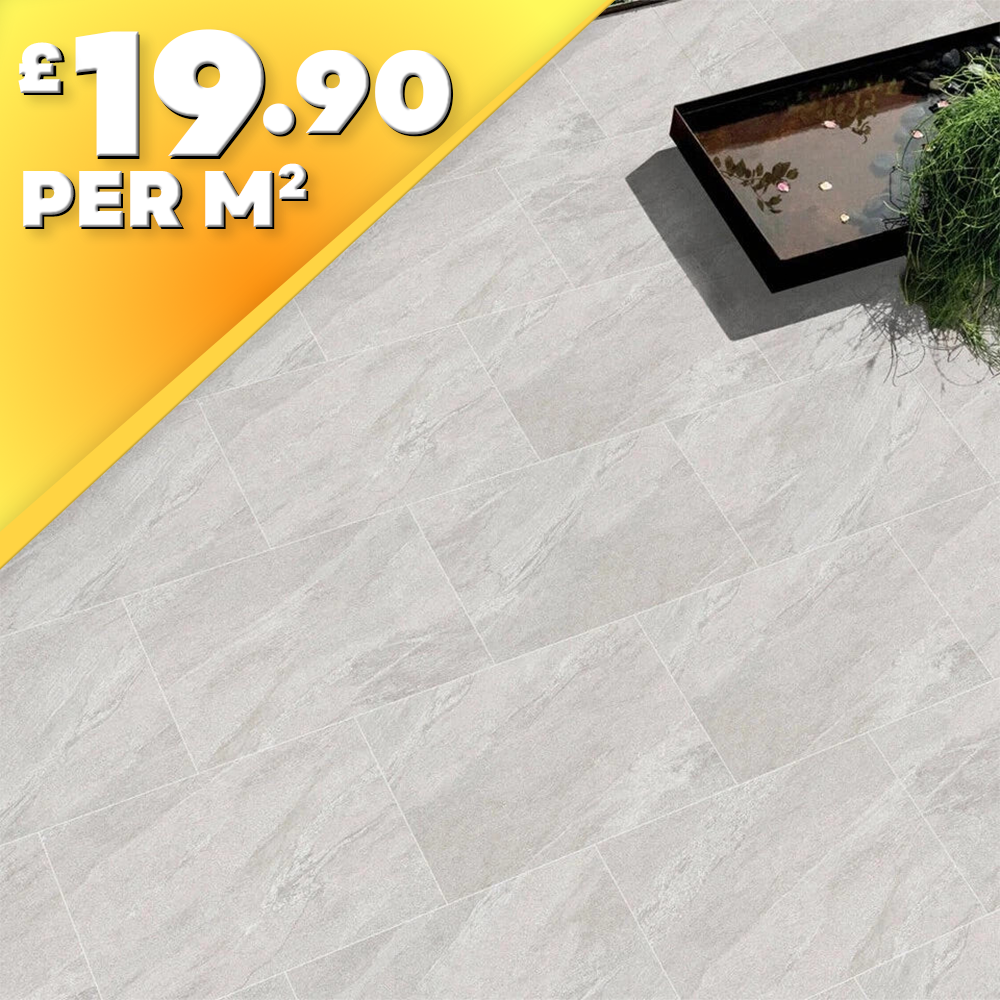 Elegance Quartz Naturale 20mm Outdoor Porcelain Paving TIle | 900 x 600mm