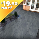 Elegance Quartz Nero Porcelain Paving Tile
