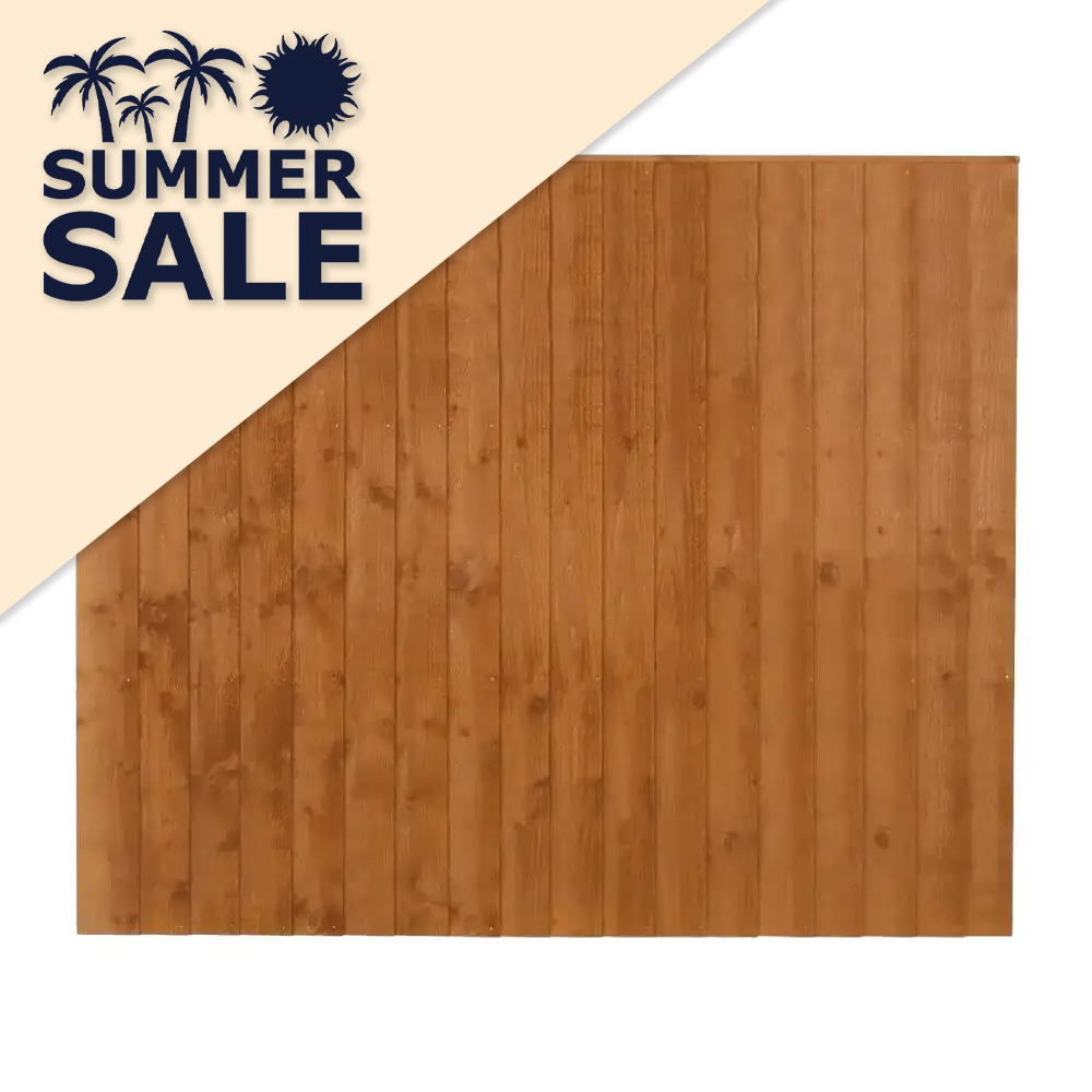 Strong Featheredge Fence Panel 6ftx5ft