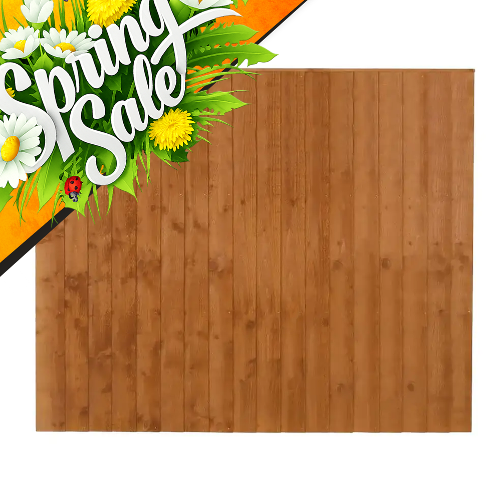Strong Featheredge Fence Panel 6ftx5ft