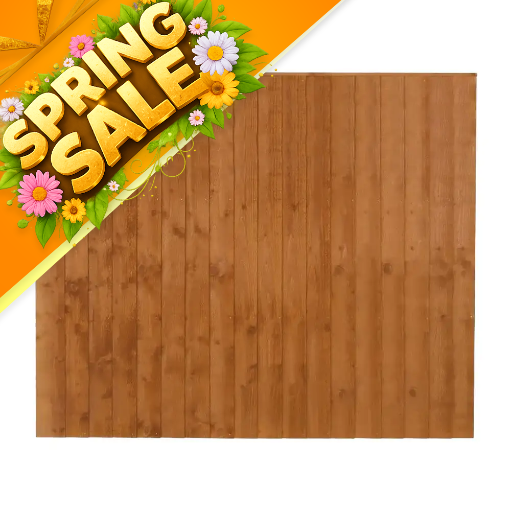 Strong Featheredge Fence Panel 6ftx5ft
