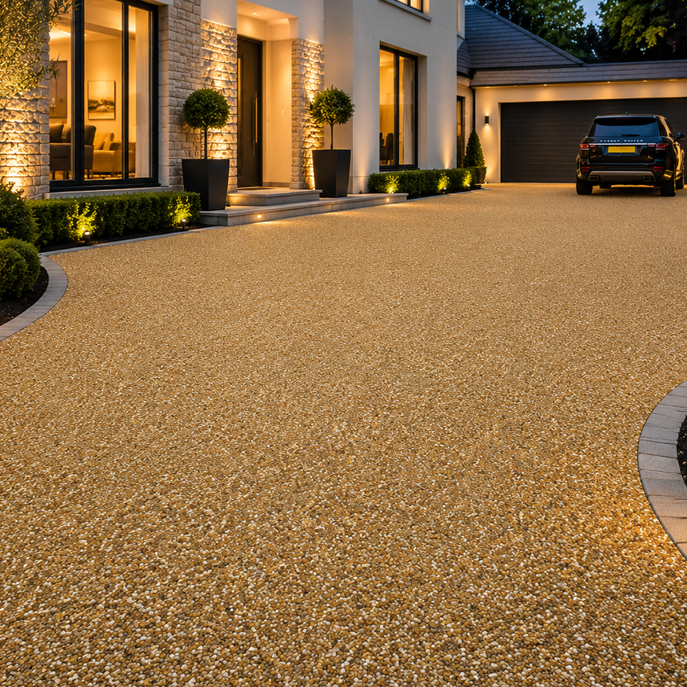 Resin Bound DIY Landscaper Kit – 4m² – Golden Pea 2–5mm (Resin & Gravel Included)