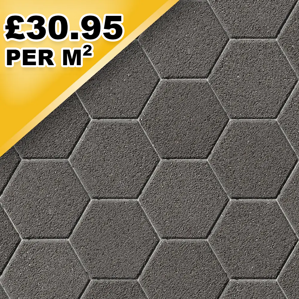 Hexo Black Granite 200x230x60mm (7.5m2 Pack)