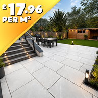 Himalayan White 20mm Outdoor Porcelain Paving Tile | 900 x 600mm