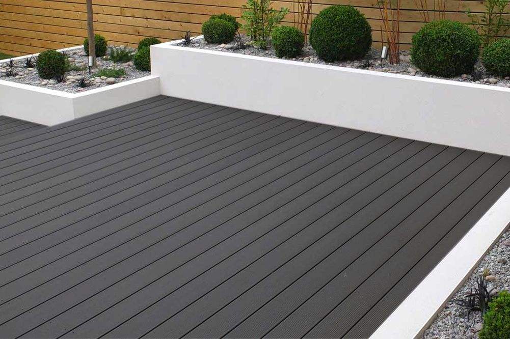 Saige Charcoal Composite Decking Board 137x23mm x 3.6m