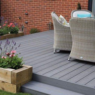 Saige Grey Composite Decking Board 137x23mm x 3.6m