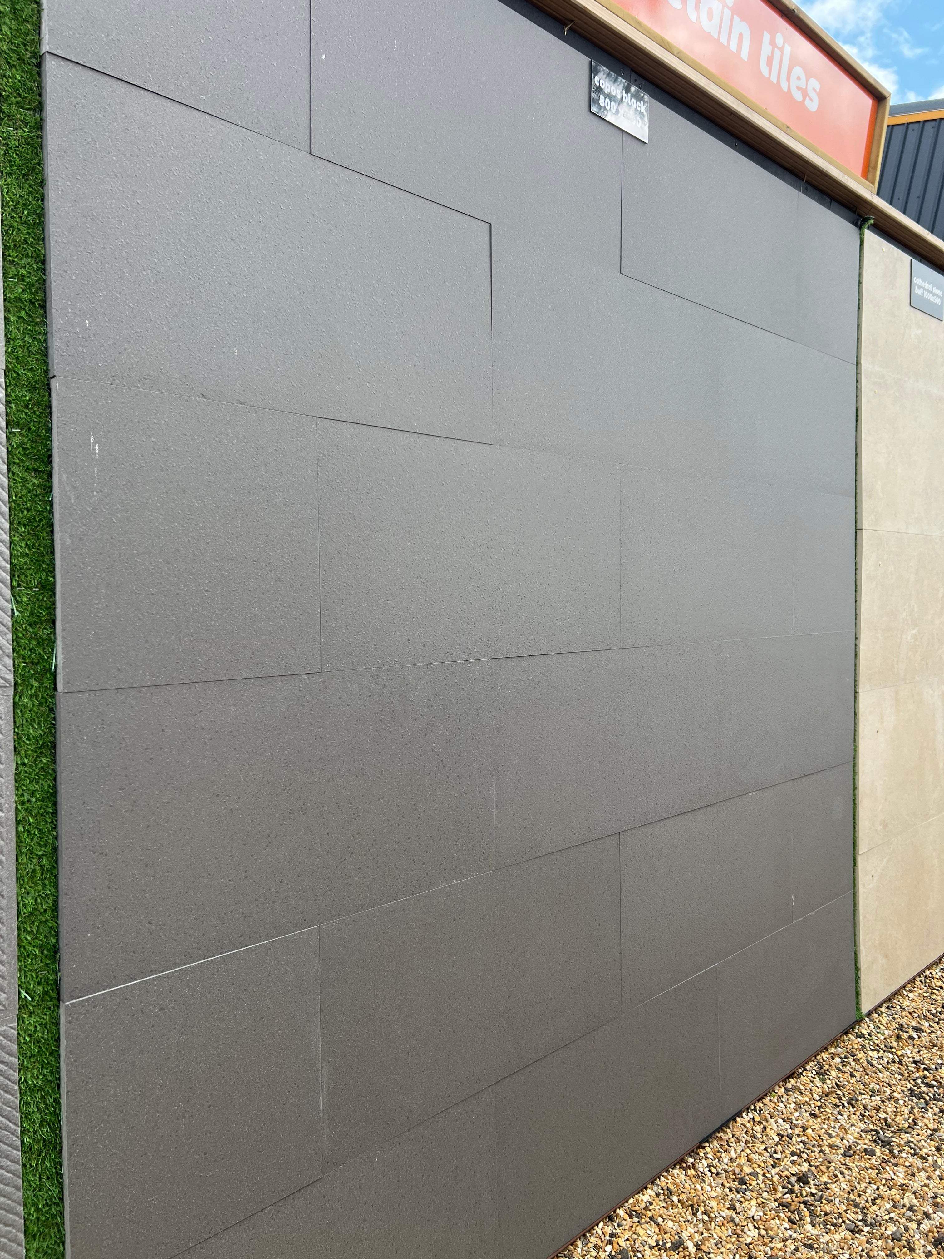 Copos Black Outdoor Porcelain Paving TIle | 800 x 400mm x 16mm