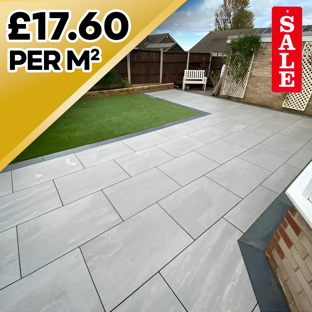 Kandla Grey 20mm Outdoor Porcelain Paving Tile | 900 x 600mm