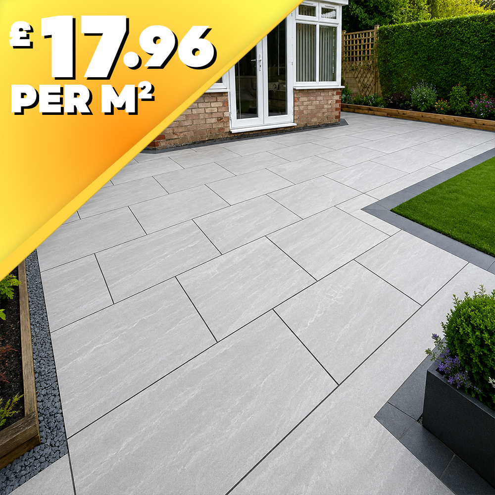 Kandla Grey Porcelain Paving 900x600mm