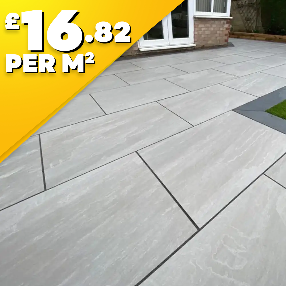 Kandla Grey Porcelain Paving 900x600mm