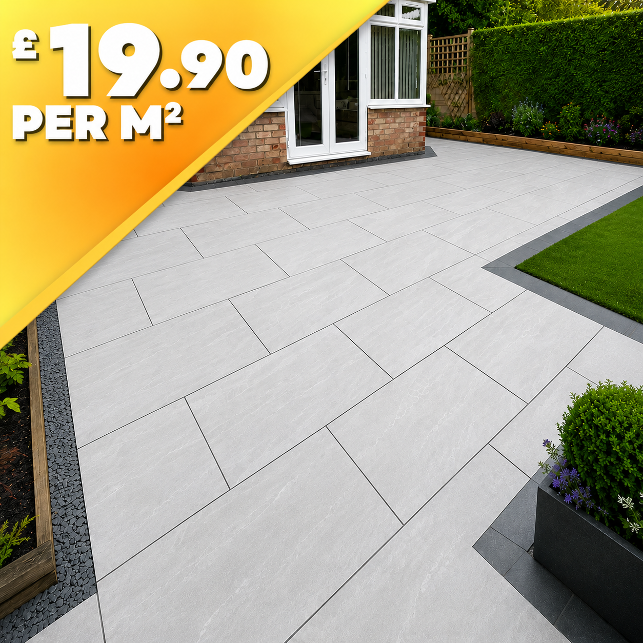 Kandla Grey Porcelain Paving 900x600mm