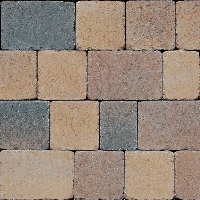 Kingspave 60mm Tumbled Cobble Chestnut 3 Size Block Paver