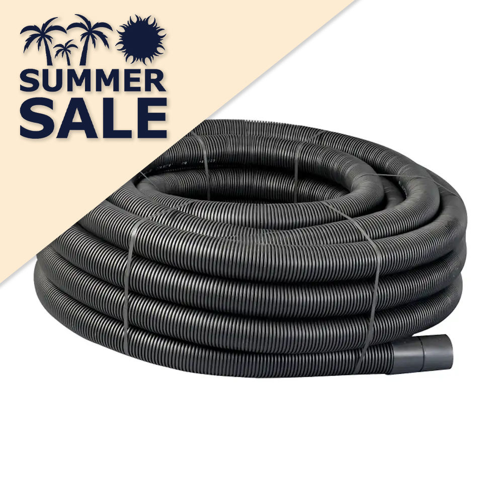 Landrain Coil 100mm x 50m Black