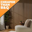 Medium Oak Acoustic Slat Wall Panel 2400 x 600mm