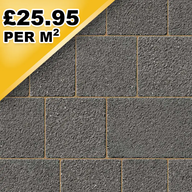 NewGrange Black Granite - 3 Size Block Paver 10.08m2 Pack